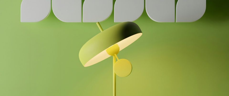 Grüne moderne Lampe